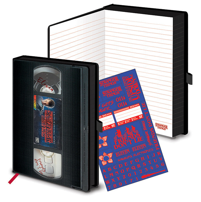 Caderno A5 Premium VHS – Stranger Things - MerchVillain