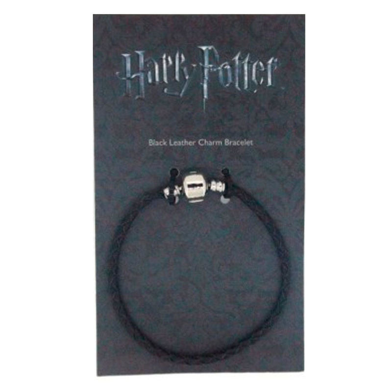 Black Leather Charm Bracelet – Harry Potter