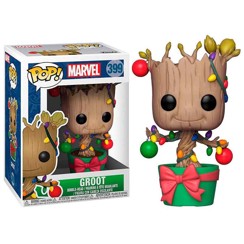 Figura POP! Groot com Luzes e Decorações – Marvel (8 cm)
