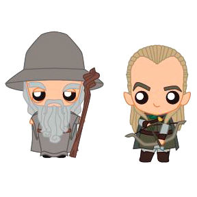 Set of 2 Pokis Gandalf &amp; Legolas Figures – The Lord of the Rings