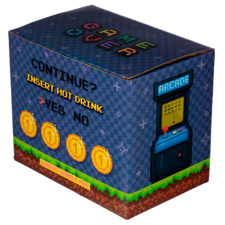 3D Pixel Joystick Mug – Game Over (11 × 14.5 × 8.5 cm)