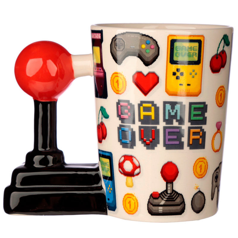 3D Pixel Joystick Mug – Game Over (11 × 14.5 × 8.5 cm)