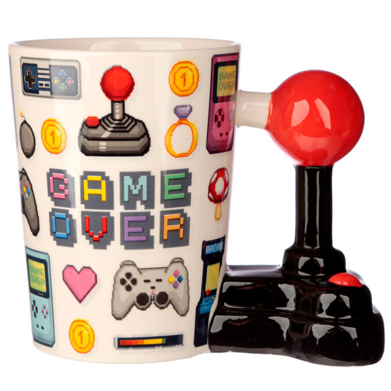 3D Pixel Joystick Mug – Game Over (11 × 14.5 × 8.5 cm)