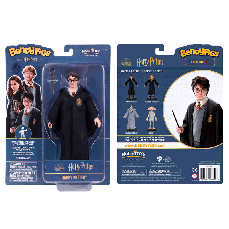 Harry Potter Harry com varinha Bendyfigs figura maleável 19cm - MerchVillain