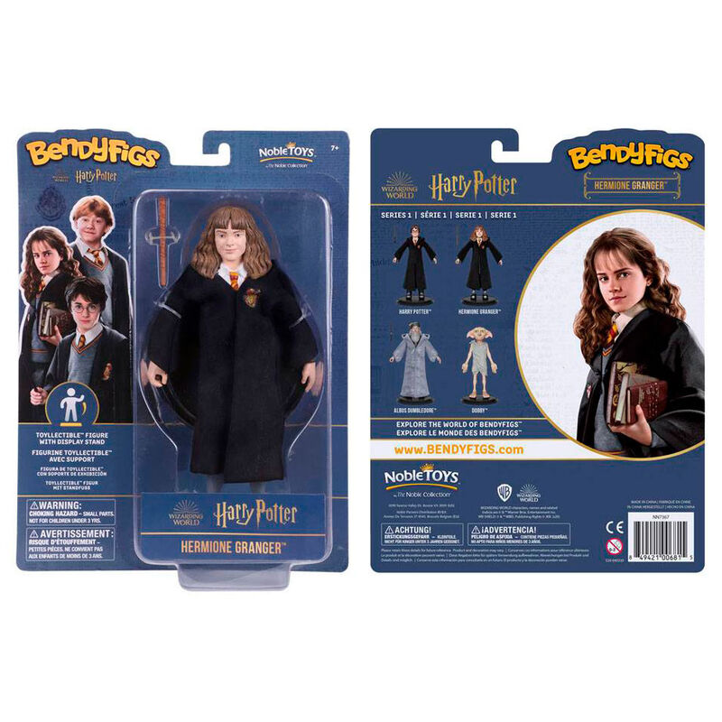 Harry Potter Hermione com varinha Bendyfigs figura maleável 19cm - MerchVillain