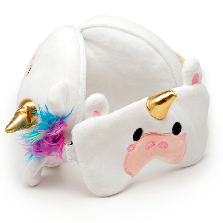 Travel pillow with Unicorn mask – Relaxeazzz (15.5x14.5x14cm)