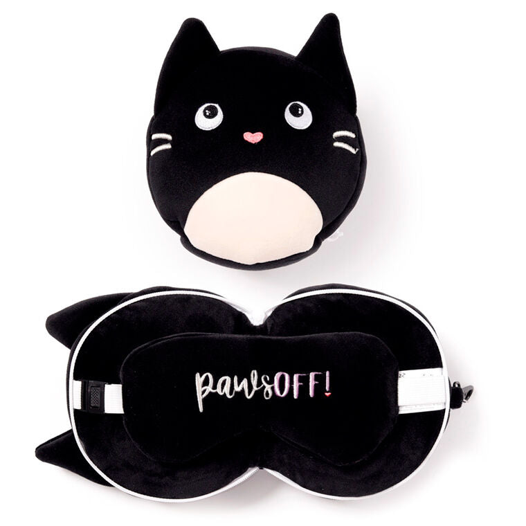 Máscara para os olhos Relaxeazzz Fine Feline Cat Travel Pillow - MerchVillain
