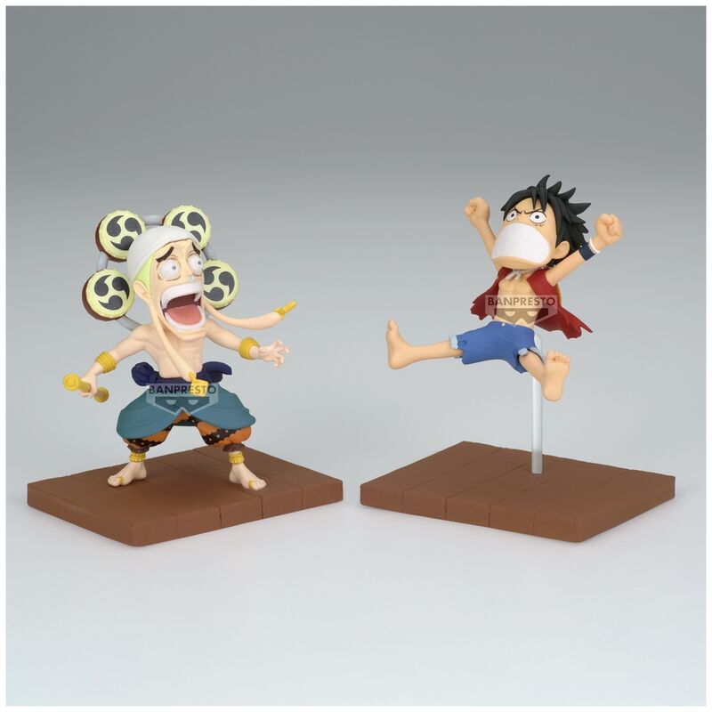 Figura Monkey D. Luffy & Enel World Collectable - One Piece (7 cm) - MerchVillain