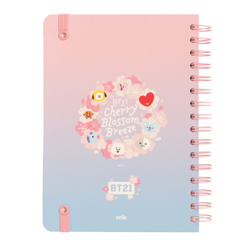 Caderno A5 - BT21 Sakura - MerchVillain