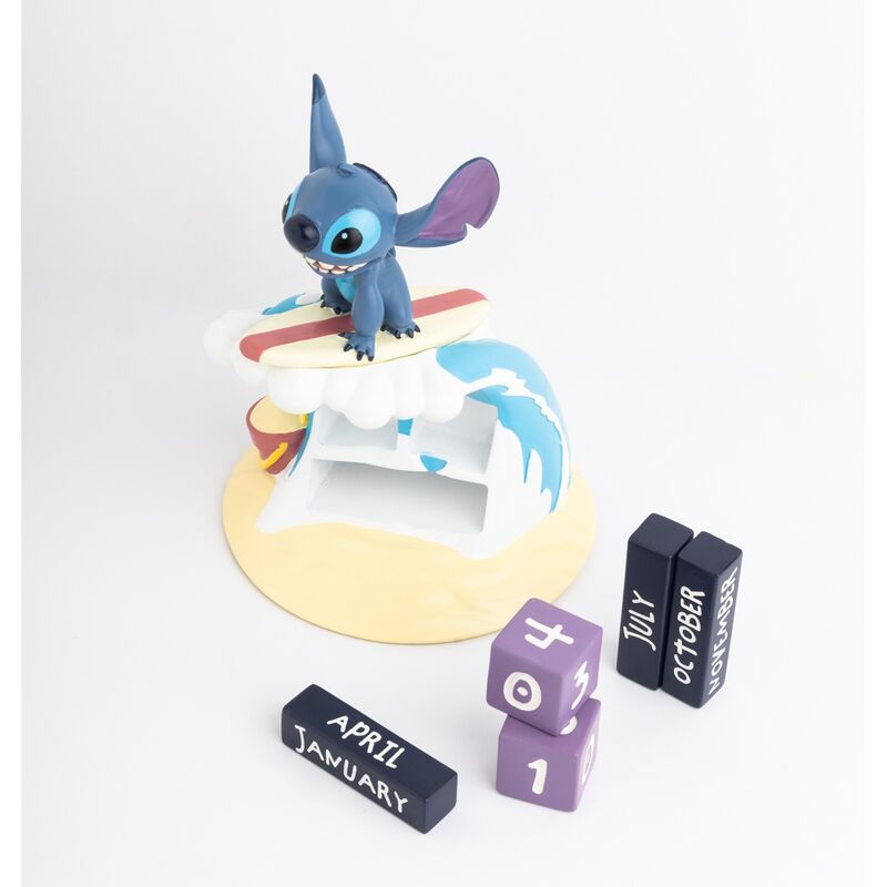 Calendário Perpétuo 3D Stitch Surfista - Disney (12x15x12cm) - MerchVillain