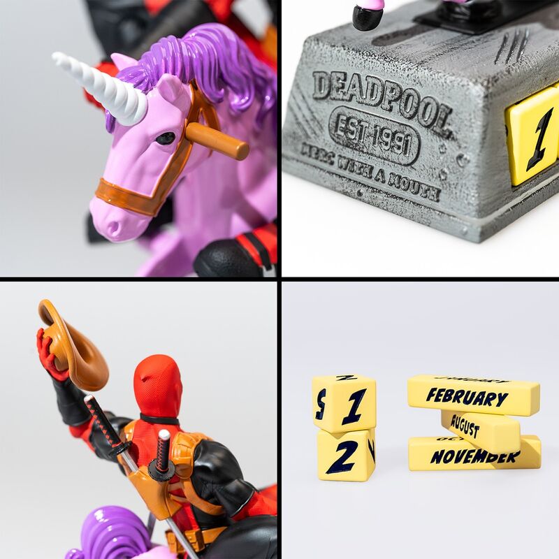 Calendário Perpétuo 3D Deadpool - Marvel (17x21x9,5cm) - MerchVillain