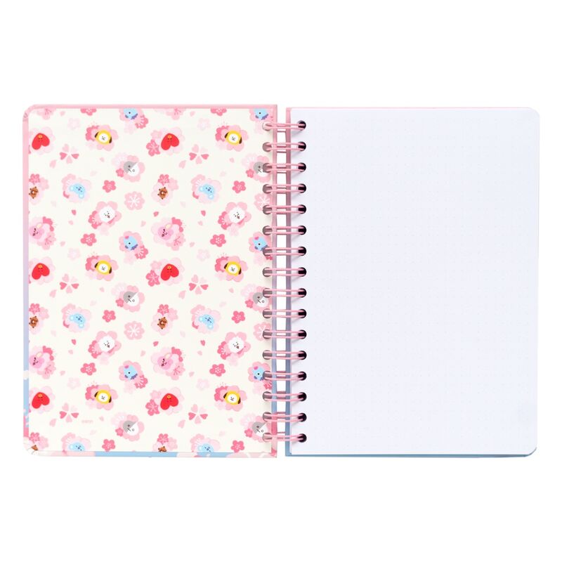 Caderno A5 - BT21 Sakura - MerchVillain