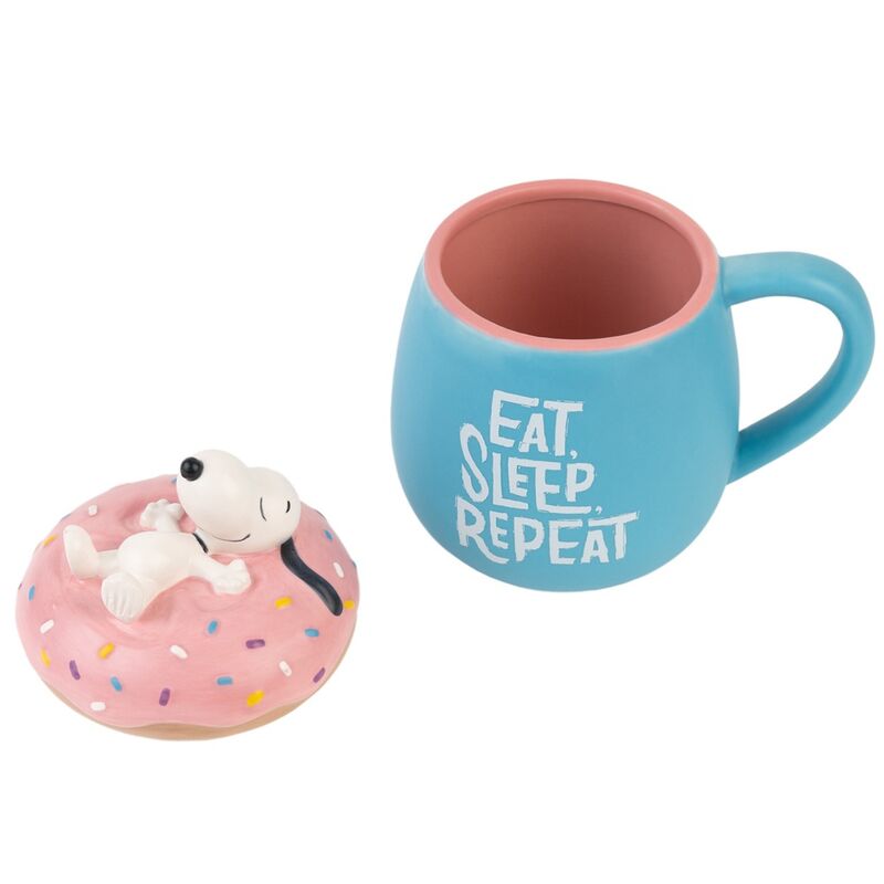 Caneca 3D Snoopy Eat Sleep Repeat 500ml - MerchVillain