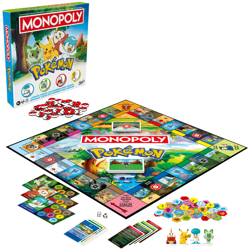 Jogo de Tabuleiro Monopoly Knockout - Pokémon (Português/Espanhol) - MerchVillain
