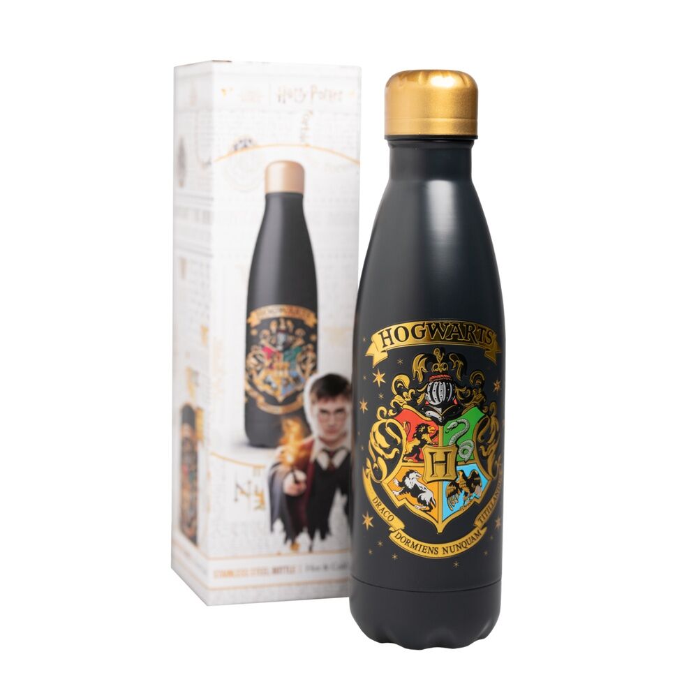 Garrafa de aço inoxidável Harry Potter Hogwarts 500ml - MerchVillain