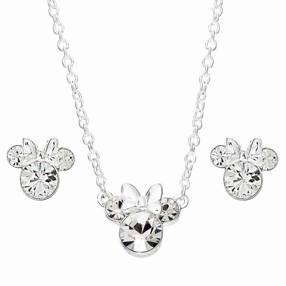 Disney Minnie Set necklace + earrings silver
