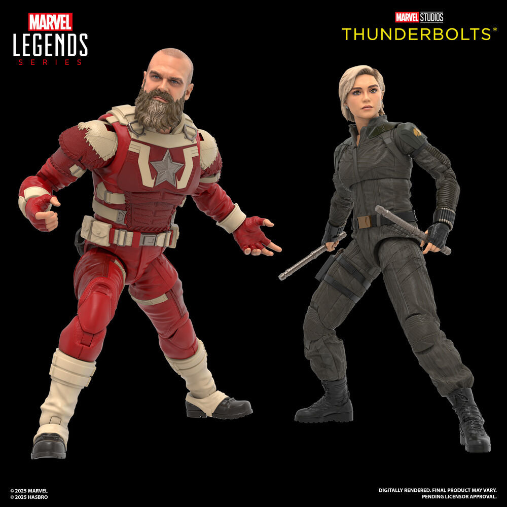 Set of 2 Figures Yelena Belova & Red Guardian Thunderbolts – Marvel Legends (15cm)