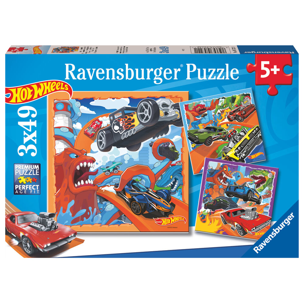 Pack of 3 49-piece puzzles – Hot Wheels