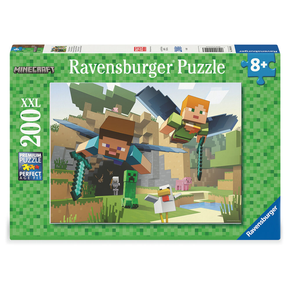 Puzzle Minecraft XXL 200 Peças – Minecraft (58x25cm) - MerchVillain