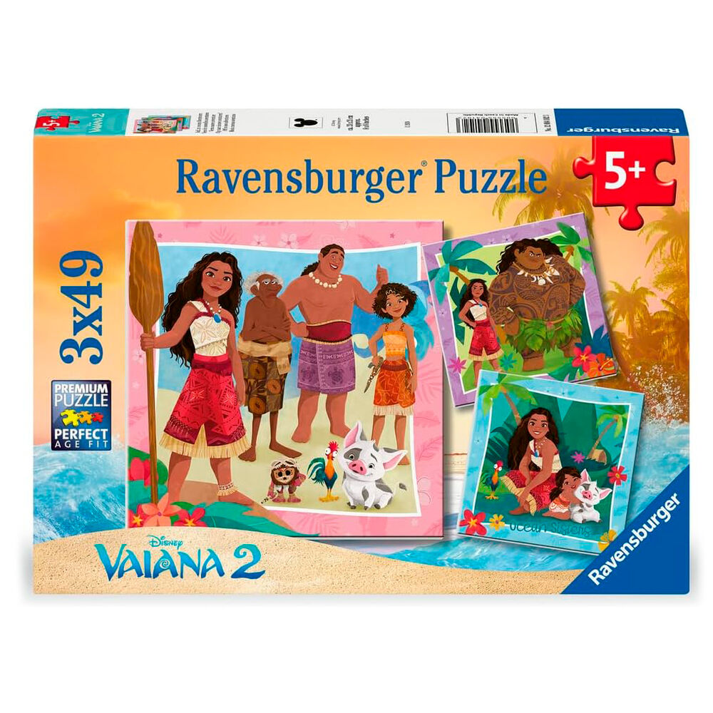Pack 3 Puzzles Vaiana 2  – Disney
