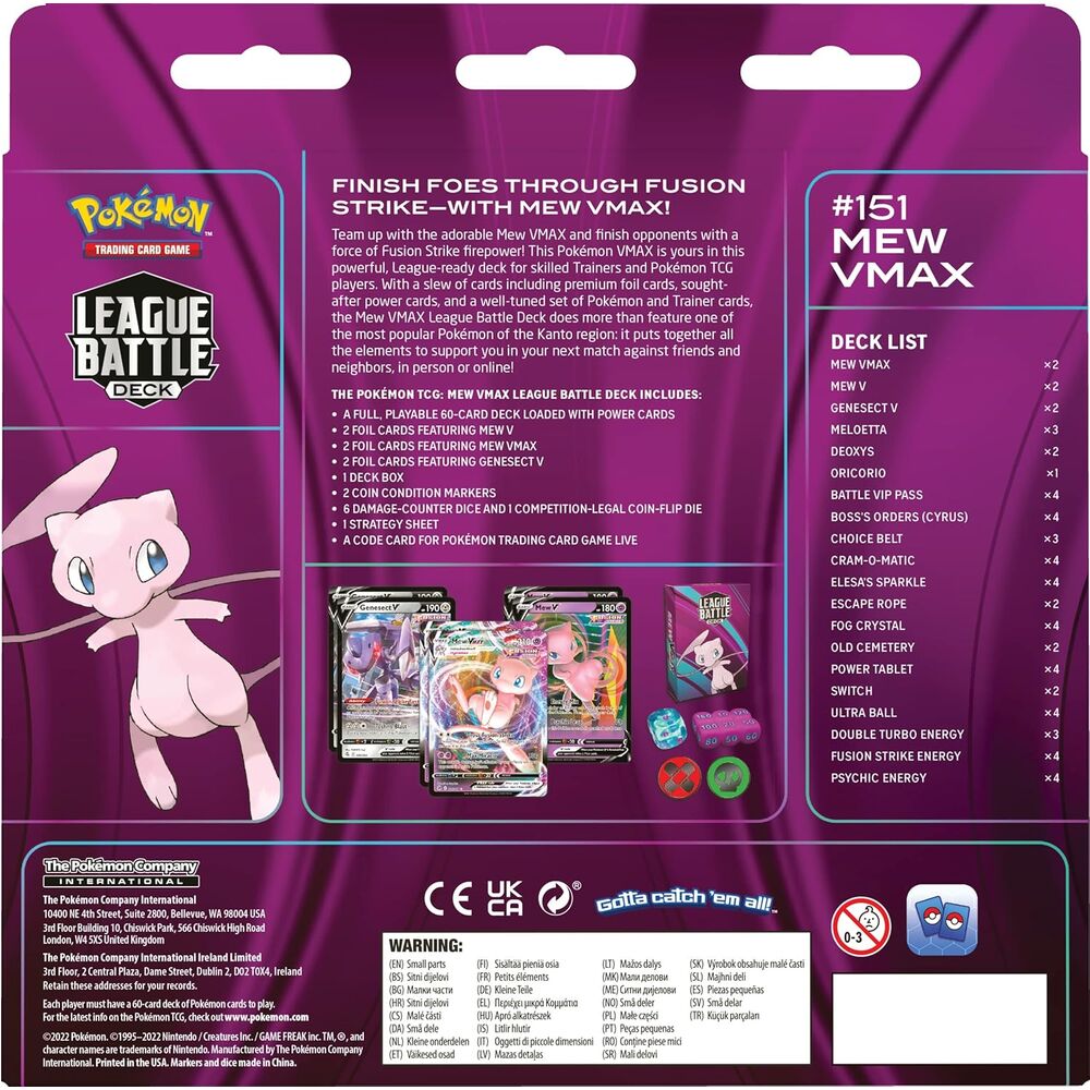 Battle League Deck – Pokémon Mew VMAX (English)