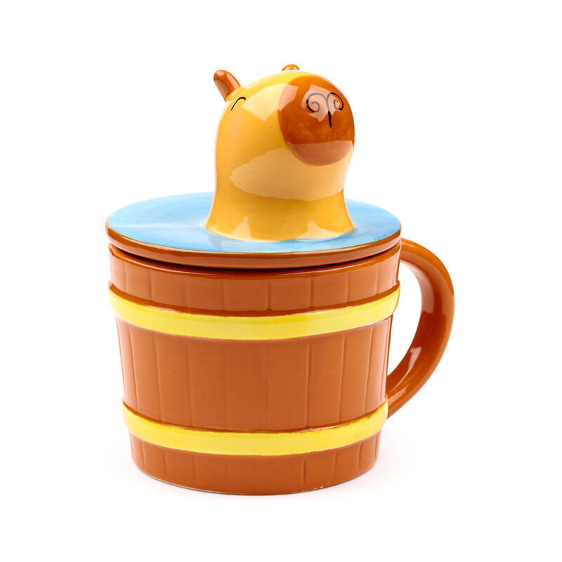 Capibara Mug with Lid – Ceramic (300 ml)