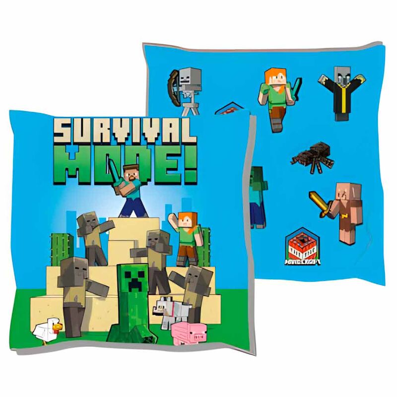 Almofada 3D Survival Mode - Minecraft (38 × 38 cm)