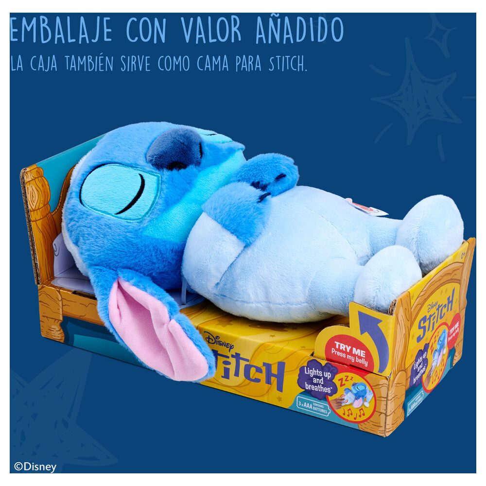 Sleepy Stitch Plush Toy with Sound – Disney (31 cm)
