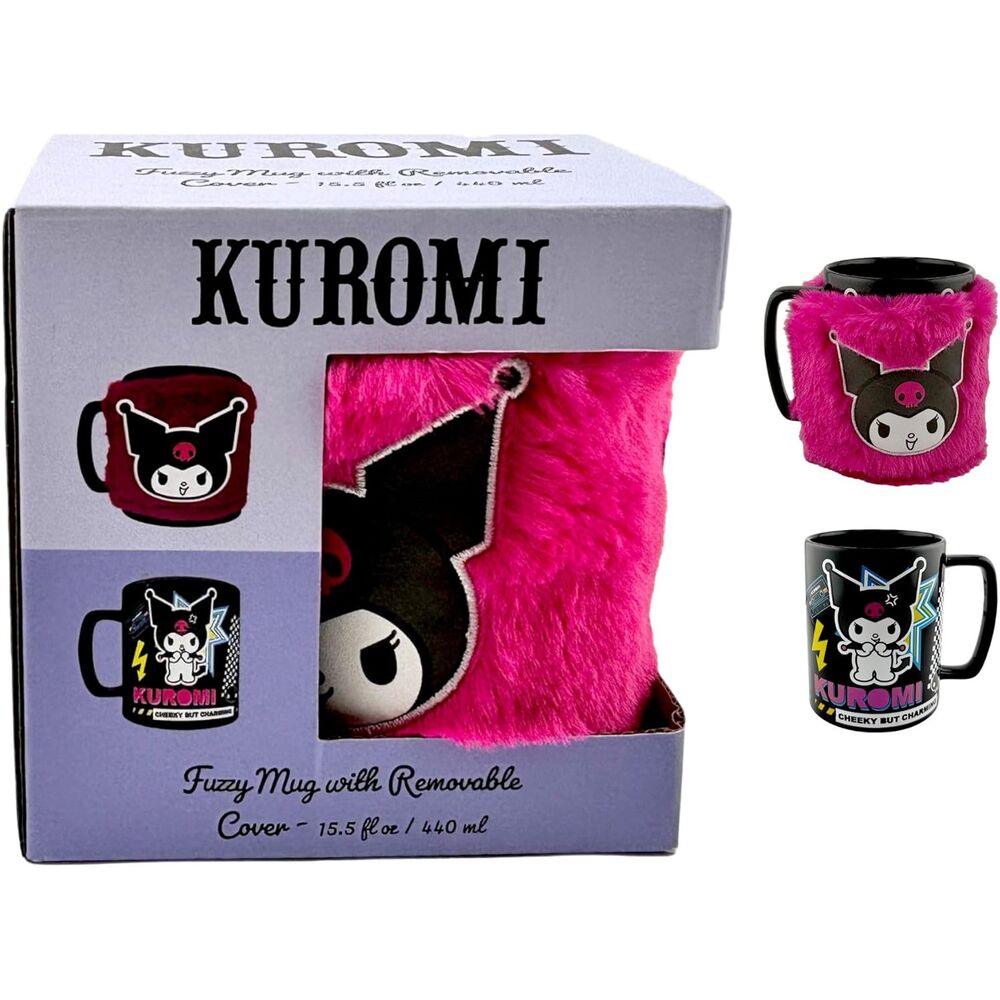 Kuromi Plush Mug with Cover - Hello Kitty (440ml)