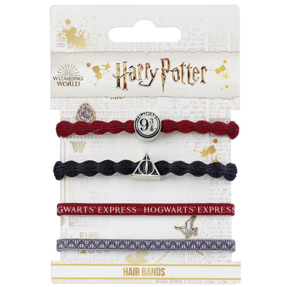 Set of 4 Platform 9 3/4 Hair Ties – Harry Potter