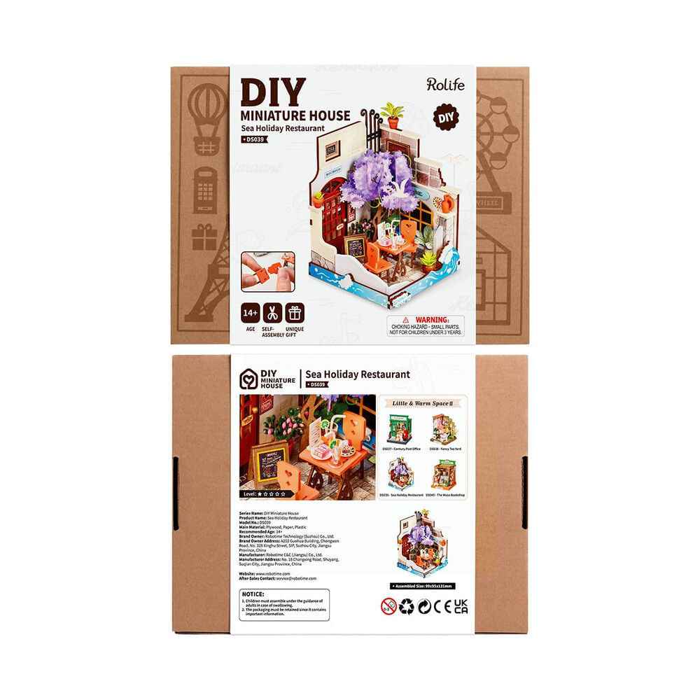Maqueta 3D Restaurante Sea Holiday – Rolife (68 peças, 9,9x9,5x13,1 cm)